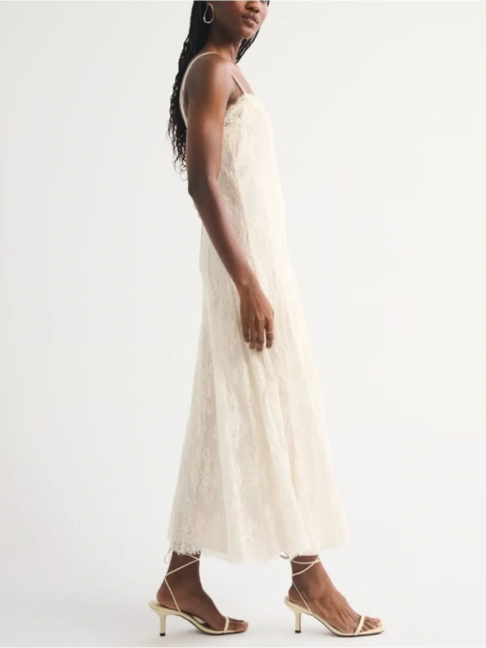 Abercrombie & Fitch Bra-Free Convertible Maxi Lace Dress